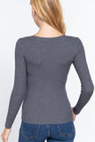 V-neck Viscose Rib Sweater