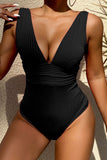 Plunge Wide Strap One-Piece Swimwear