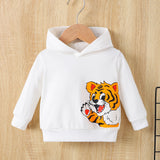 Tiger Long Sleeve Hoodie and Elastic Waist Pants Set