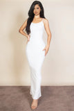 Ribbed Mermaid Hem Camisole Maxi Dress