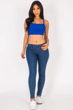 Ribbed Knit Cami Crop Top