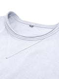 Men's new solid color round neck long sleeve cotton t-shirt