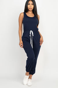 Elasticized Waist Jogger Jumpsuit