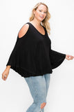 Solid Top Featuring Kimono Style Sleeves