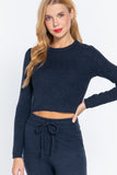 Long Slv Crew Neck Sweater Top