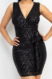 Sequin Mesh Bodycon Dress